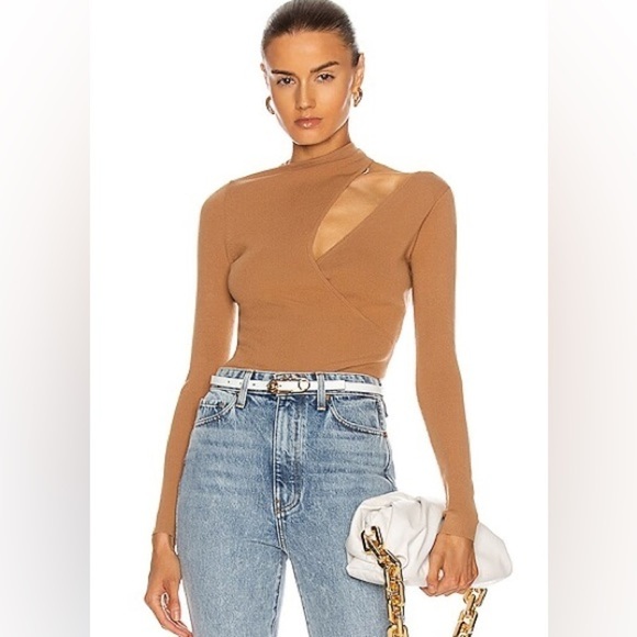 A.L.C. Women's Rust-Brown Asymmetrical Cut-Out
Long Sleeve Top - Size XS - Picture 1 of 9